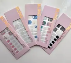 ペディキュア　ネイルシール5枚セット　フットネイル　夏ネイル　新品未使用