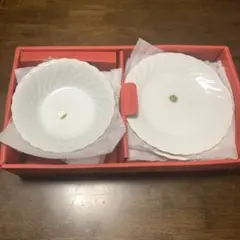 ホワイト 皿　10枚セット　電子レンジ対応のサムネイル