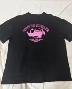 チェリーモチーフ 半袖Tシャツ ブラック