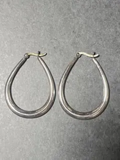シルバー フープ型ピアス