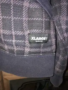XLARGE チェック柄 フード付きジャケット Lサイズ