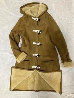 【新品・未使用】カンタベリー　ムートン　ダッフルコート　キャメル　リアルレザー us144cam4n.jpg