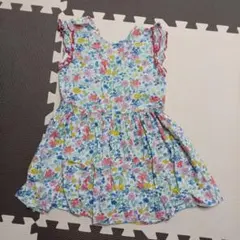 PETIT BATEAU 花柄 ノースリーブ ワンピース 110cmのサムネイル