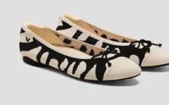 美品】ビバイア (24.5) パンプス フラットシューズ アーモンドトゥ