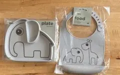 【2点】Done by Deer シリコンビブ お食事エプロン　プレート　食器のサムネイル
