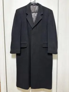 【カシミヤ20%×イタリア製生地】マキシ丈比翼チェスターコート 濃紺 XL イタリア製 カシミヤ混 チェスターコート 比翼 - メルカリ