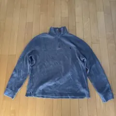 90s POLO RALPH LAUREN ハーフジップ　ブルー系