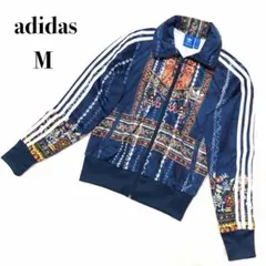 る*え様 希少✨adidas 総柄 花柄 ビッグロゴ トラックジャケット ジャー
