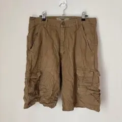 ラングラー 無地 カーゴショートパンツ ストレート 30 茶 綿 アウトドアのサムネイル