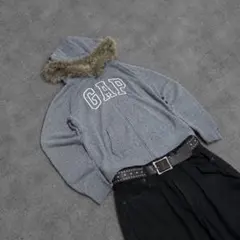 00s OLD GAP archive y2k 平成 ファー ジップパーカー