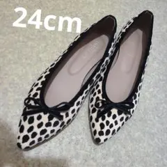 Le Talon ヒョウ柄 フラットシューズ 24cm
