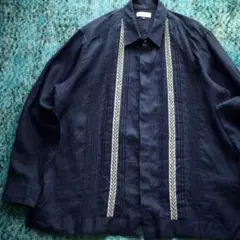 80s 90s "keten" linen design cuba shirt