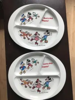 メラミンプレート　ディズニー　レトロ