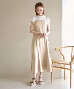 ROPÉPICNICドッキングマーメイドフレンチスリーブワンピース