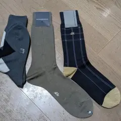 メンズソックス　3組セット　Dunhill　ジュンココシノ　BURBERRY