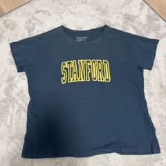Samansa Mos2 blue STANFORDロゴ 半袖Tシャツのサムネイル