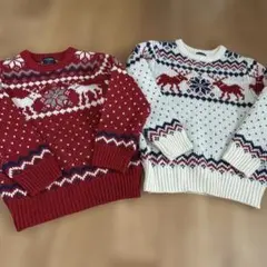 BACK NUMBER ノルディック柄セーター 2色セット