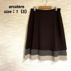 アルキャトル arcatere ティアードスカート【S】ひざ丈 ウール 0696のサムネイル