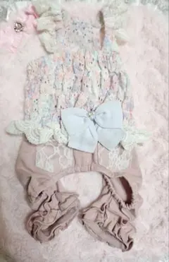 犬服 グラマーイズムSさいず レース フリル リボン パステルカラーのサムネイル