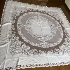 【希少】アンティークレース 200×200 刺繍風 大判 大型 マルチカバー
