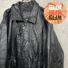 US古着◆ヴィンテージ レザージャケット ブラック メンズXL