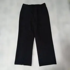 しまむら　おかだゆりさん　スリットワイドストレートパンツ　ブラック　3Lサイズ