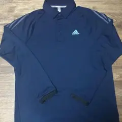 ◇adidas golf ネイビー 長袖 ポロシャツ COLD.RDY