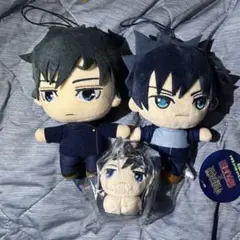 呪術廻戦 ラウンドワン 伏黒恵 ぬいぐるみ マスコット 3点