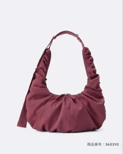 GU ダンプリングバッグ ギャザー入りショルダーバッグ レッド