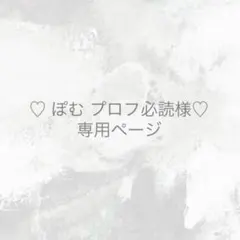 ♥ ぽむ プロフ必読様専用ページ ♥