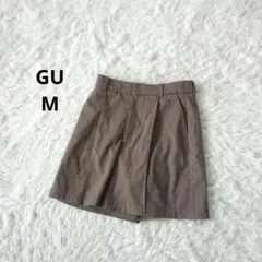 GU ジーユー　ブラウンベージュ　ボックスタック ショートパンツ 　M