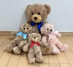 ダイソー テディベア ぬいぐるみ 4体セットのサムネイル
