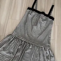 ZARA BASIC ストライプ キャミワンピース　サテン　S