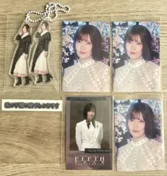 櫻坂46 大沼晶保セット チェキ風 アクリルキーホルダー サクコレ ステッカー