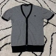 BURBERRY BLACK LABEL カーディガン 半袖 ブラック