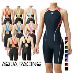 arena AQUA RACING 競泳用水着 ブラック/ブルー