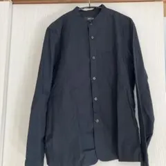 COMME CA ISM 黒 スタンドカラー長袖シャツ Mサイズのサムネイル