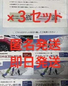 日本駐車場開発 株主優待券 紙チケット 3セット　匿名発送　即日発送