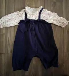 ミキハウス　花柄　ロンパース　70