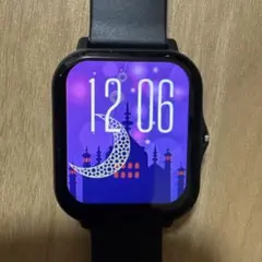 ブラック スクエア型スマートウォッチ 本体