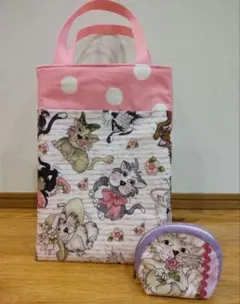ハンドメイド　ミニバッグとポーチ