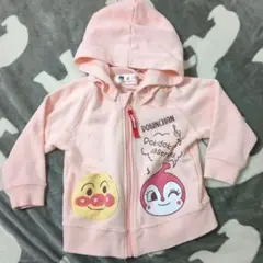 アンパンマン　DOKINCHAN フード付きトレーナー 90cm ピンク