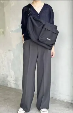 ✨️スピック＆スパン✨️ダブルクロスツータックパンツグレー 40