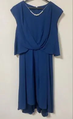 【ドレス】ネイビー ノースリーブ　マキシドレス