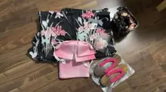 浴衣・帯・下駄・バッグセット