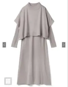 ショートケープ付きニットワンピース[ru1010]