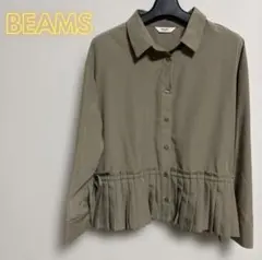 【超美品】新品未使用⭐️BEAMS プリーツシャツ ブラウス　長袖トップス