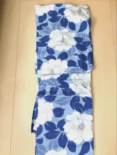 浴衣　水色　花柄