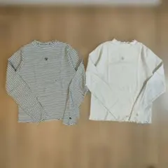 【repipi armario】テレコプチハイメロウトップス　Мサイズ2枚セット