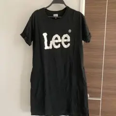LEE tシャツ ワンピースブラック　ポケット付き